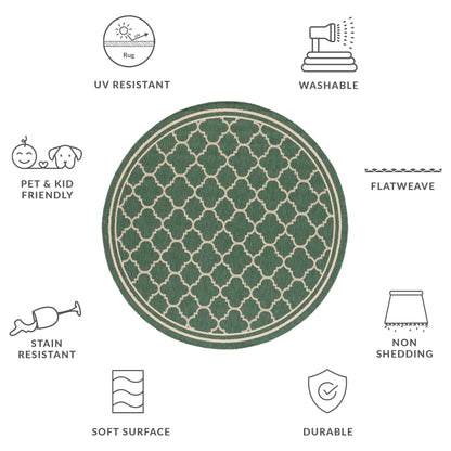 SAFAVIEH Courtyard Kristelle Indoor/ Outdoor Waterproof Patio Backyard Rug