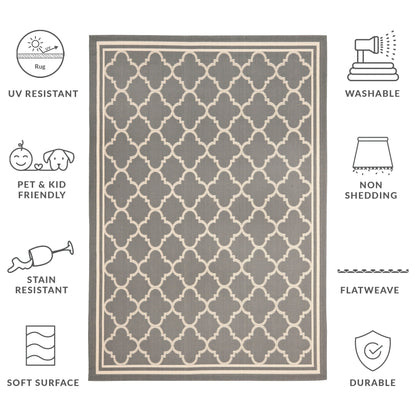 SAFAVIEH Courtyard Kristelle Indoor/ Outdoor Waterproof Patio Backyard Rug