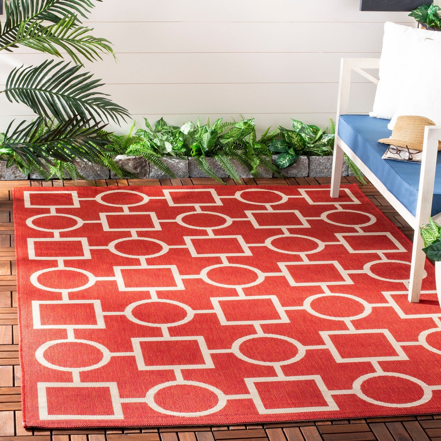 SAFAVIEH Courtyard Lilya Indoor/ Outdoor Waterproof Patio Backyard Rug