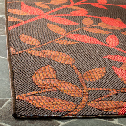 SAFAVIEH Courtyard Luann Botanical Indoor/ Outdoor Waterproof Patio Backyard Rug