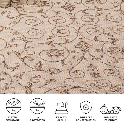 SAFAVIEH Courtyard Miljeta Indoor/ Outdoor Waterproof Patio Backyard Rug