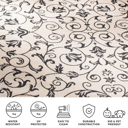 SAFAVIEH Courtyard Miljeta Indoor/ Outdoor Waterproof Patio Backyard Rug