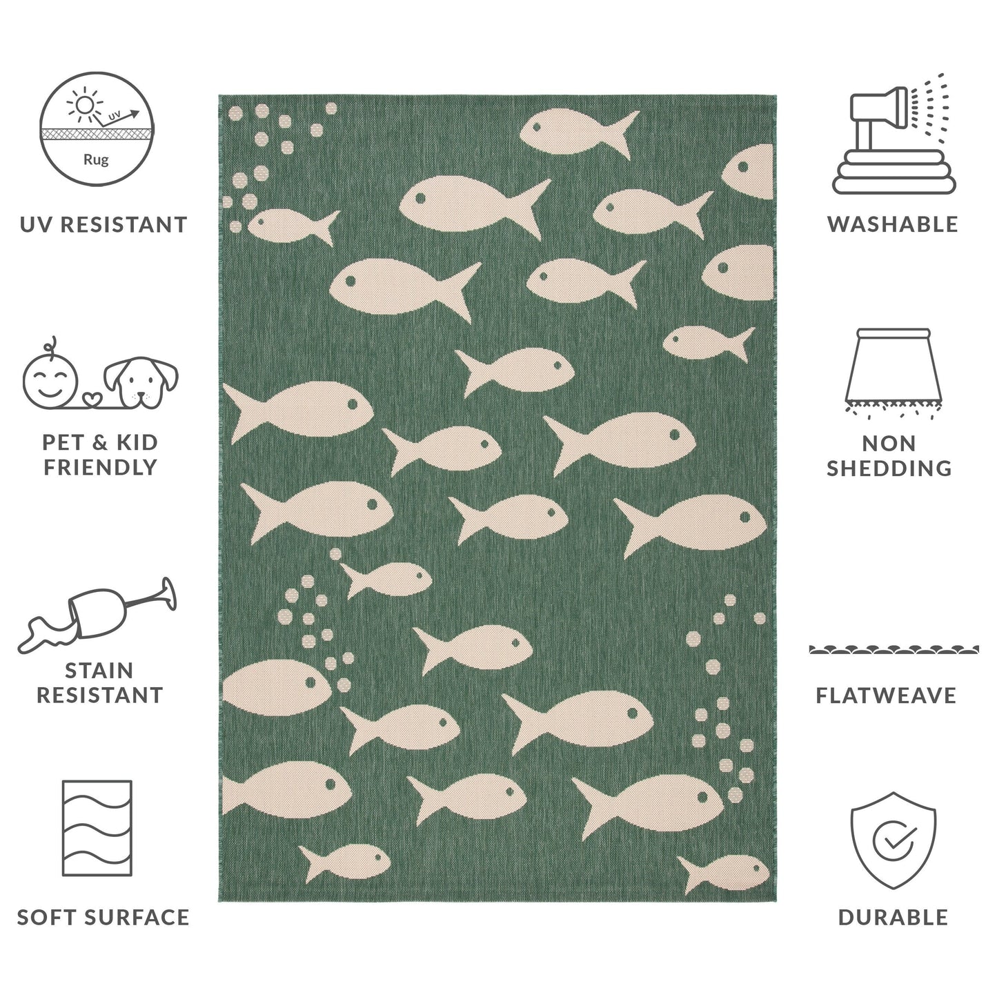 SAFAVIEH Courtyard Ragne Indoor/ Outdoor Waterproof Patio Backyard Rug