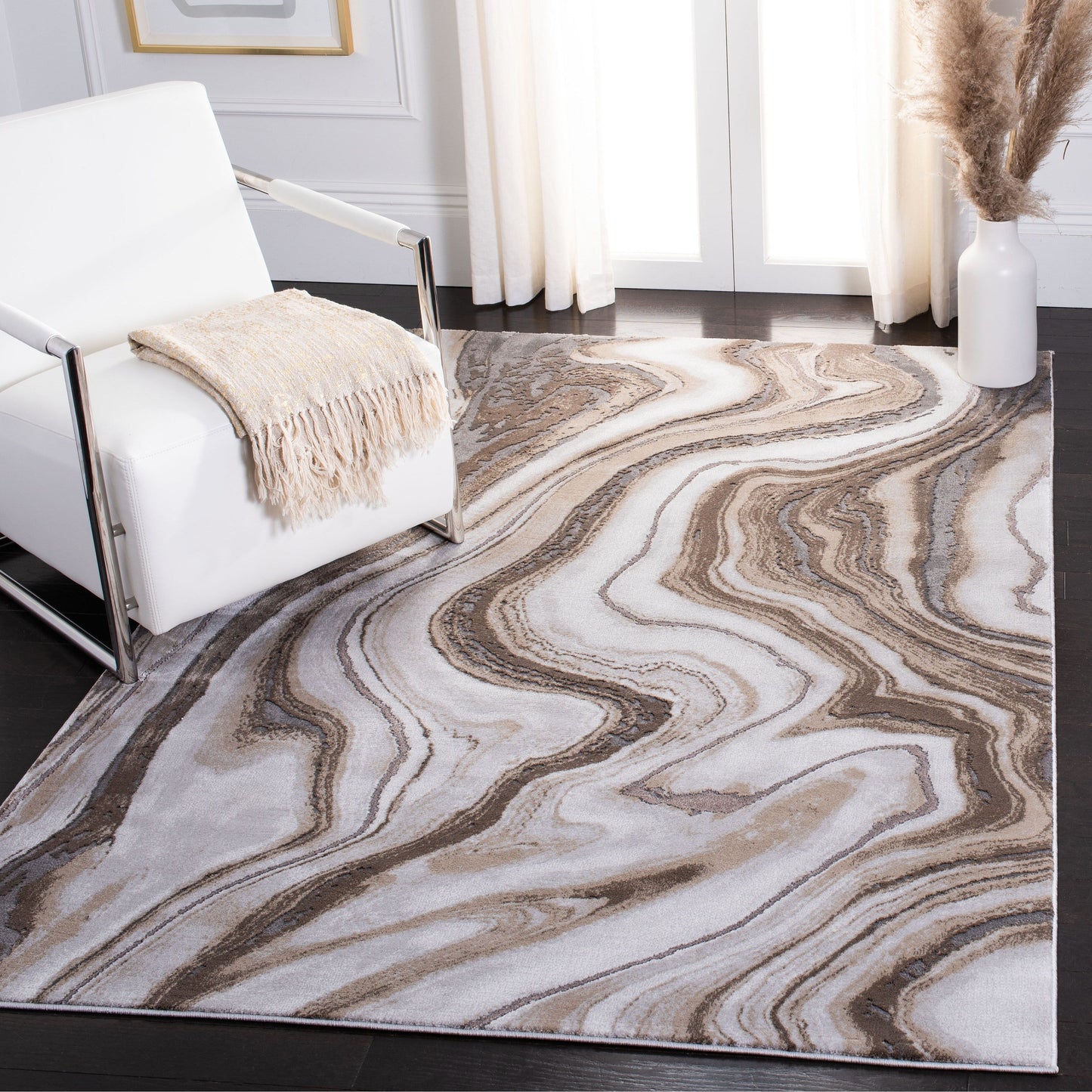 SAFAVIEH Craft Elvyra Modern Abstract Marble Pattern Rug