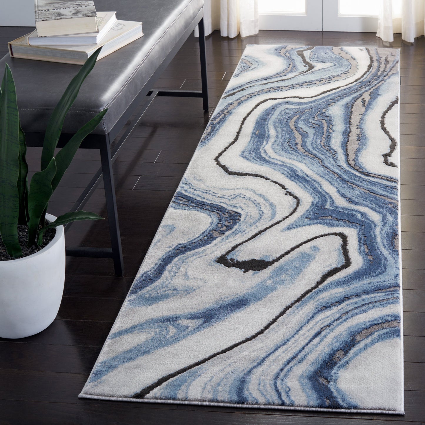 SAFAVIEH Craft Elvyra Modern Abstract Marble Pattern Rug