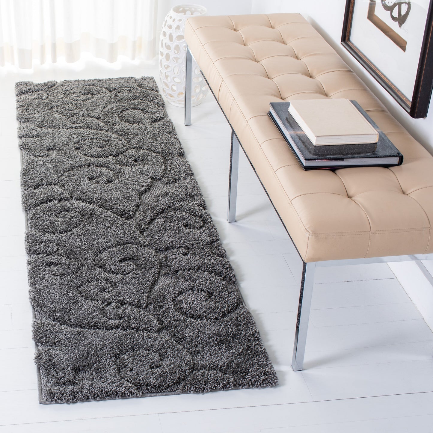 SAFAVIEH Florida Ryung Shag Scroll 1.2-inch Thick Textured Rug
