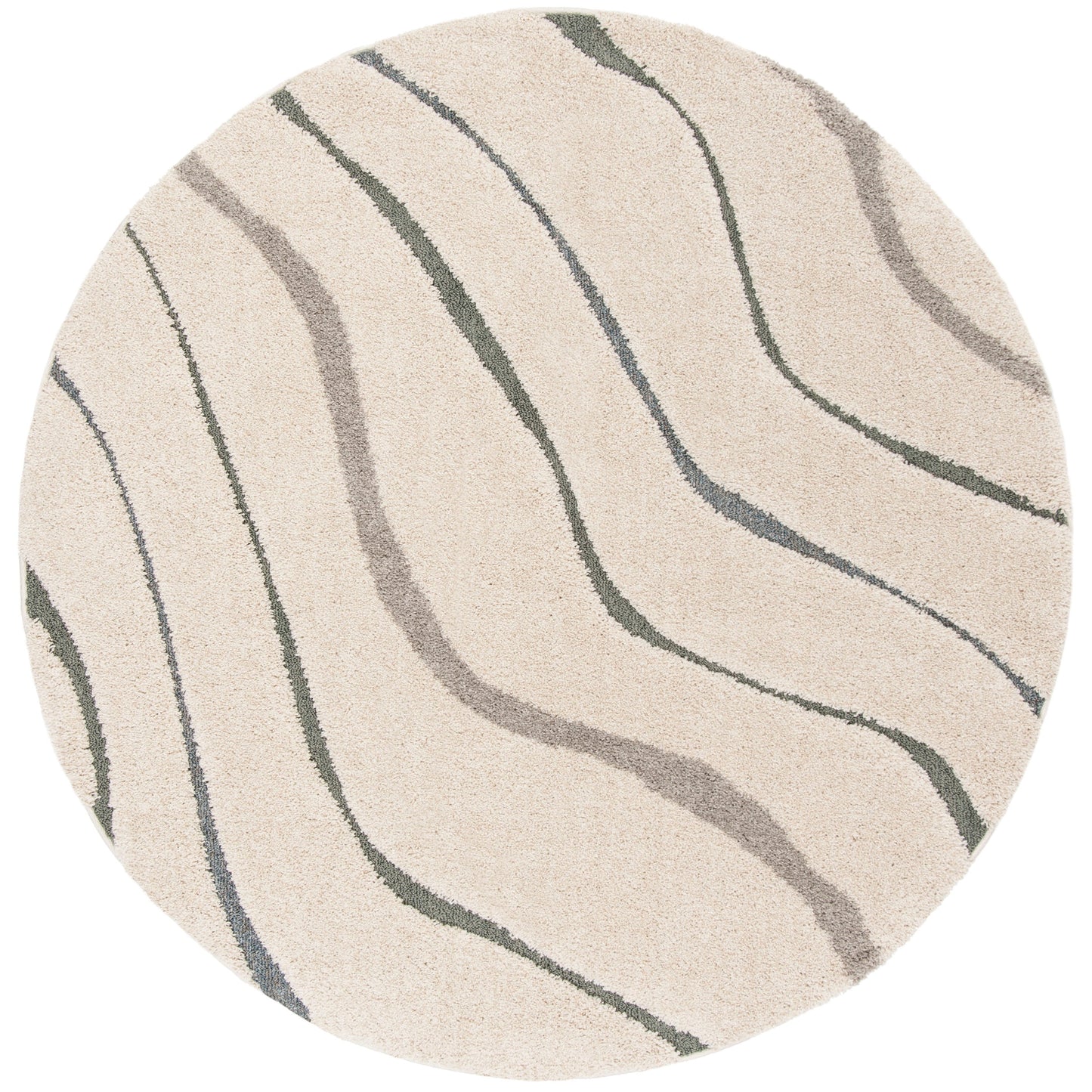 SAFAVIEH Florida Shag Borbala Soft Serene Waves 1.2-inch Thick