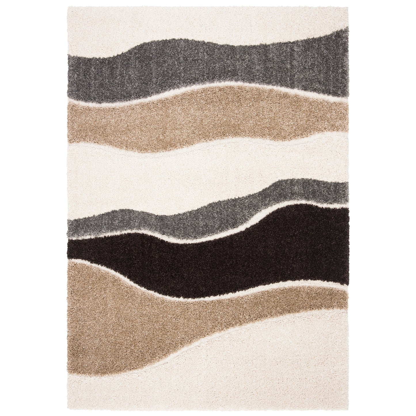 SAFAVIEH Florida Shag Melahat Abstract Wave 1.2-inch Thick Rug