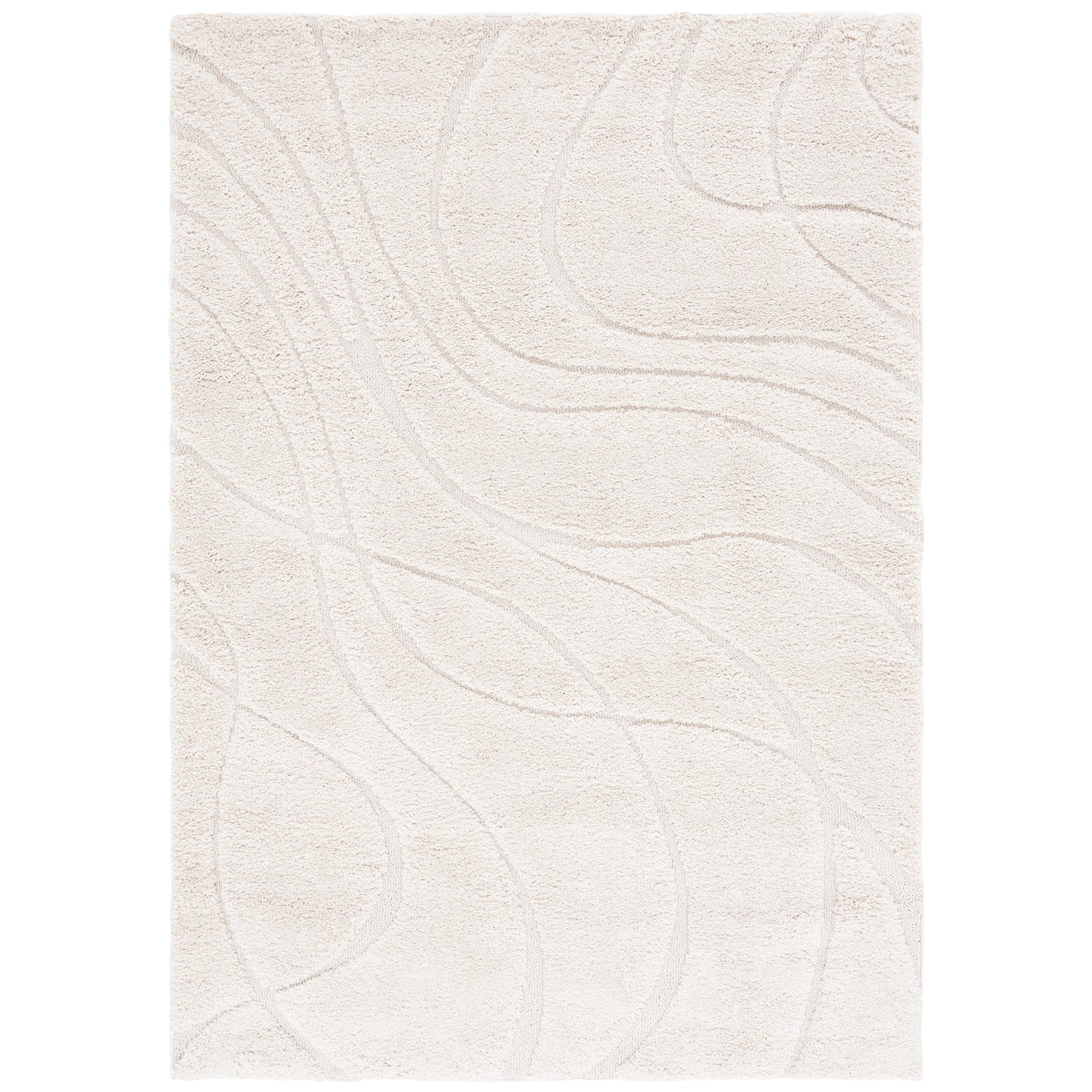 SAFAVIEH Florida Shag Staka Abstract Waves 1.2-inch Area Rug