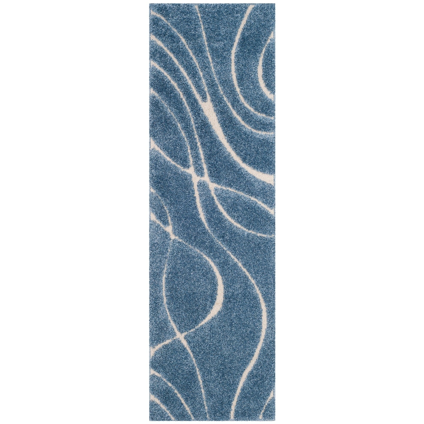 SAFAVIEH Florida Shag Staka Abstract Waves 1.2-inch Area Rug