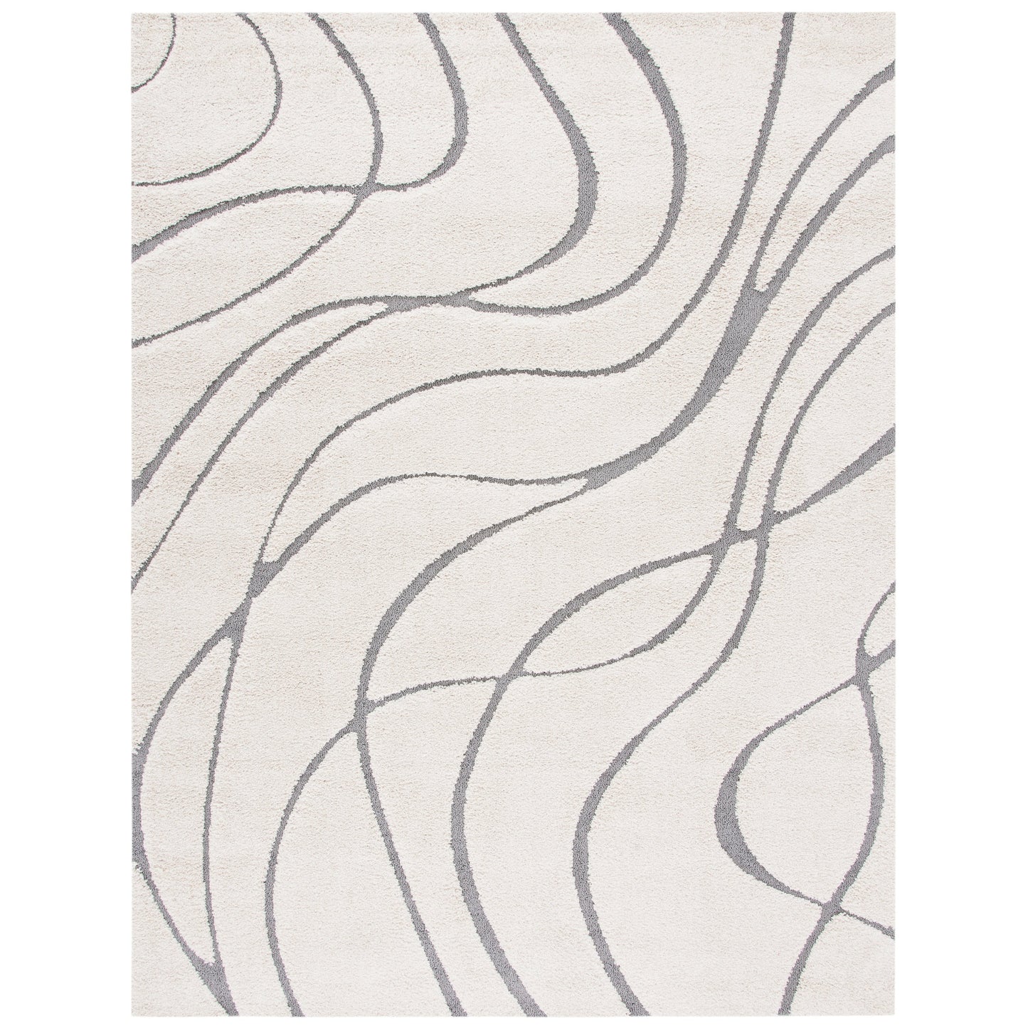 SAFAVIEH Florida Shag Staka Abstract Waves 1.2-inch Area Rug