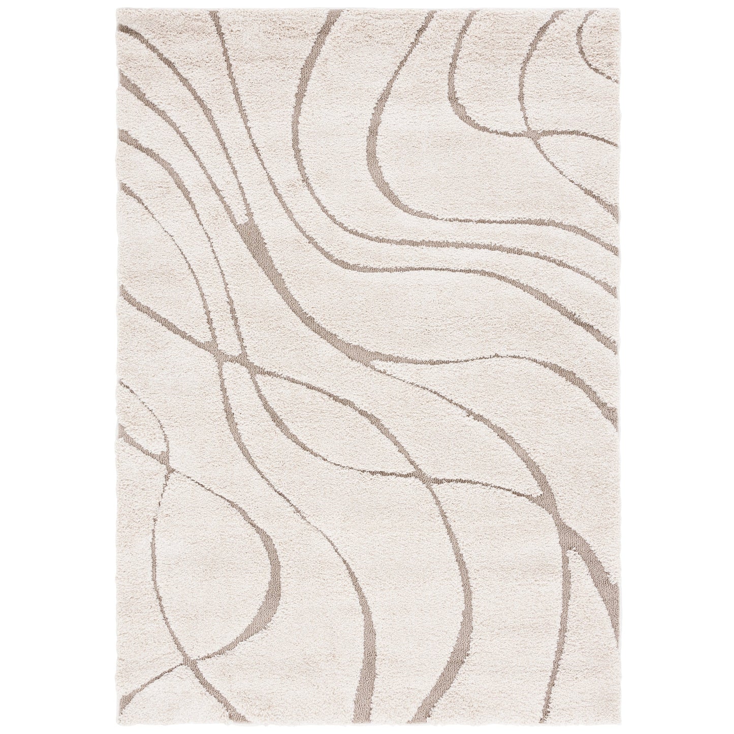 SAFAVIEH Florida Shag Staka Abstract Waves 1.2-inch Area Rug