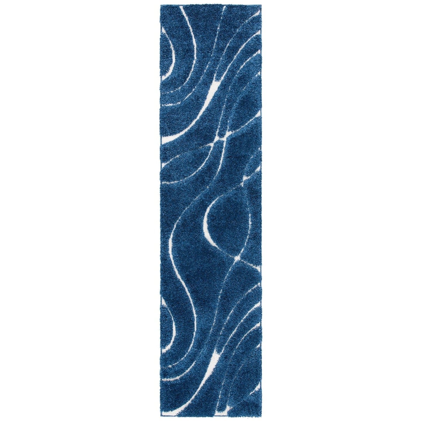 SAFAVIEH Florida Shag Staka Abstract Waves 1.2-inch Area Rug