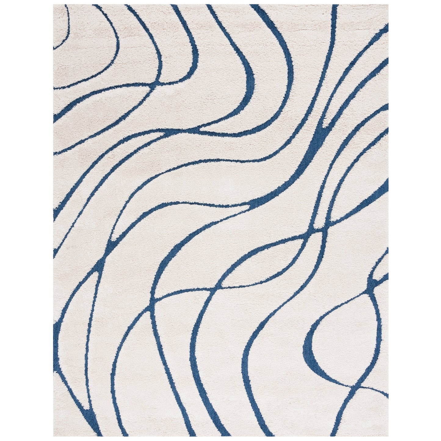 SAFAVIEH Florida Shag Staka Abstract Waves 1.2-inch Area Rug