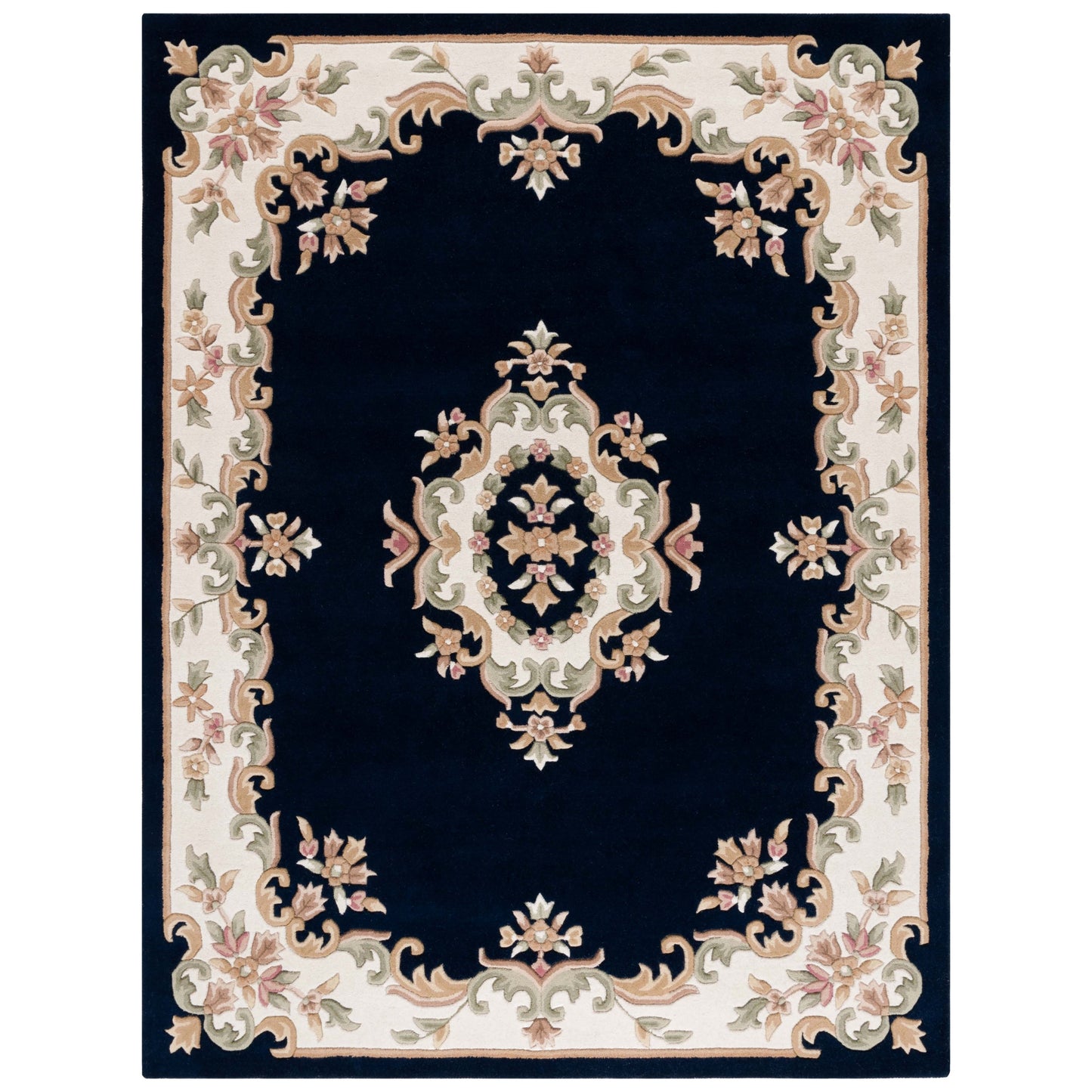 SAFAVIEH Handmade Aubusson Hale Traditional Wool Rug.