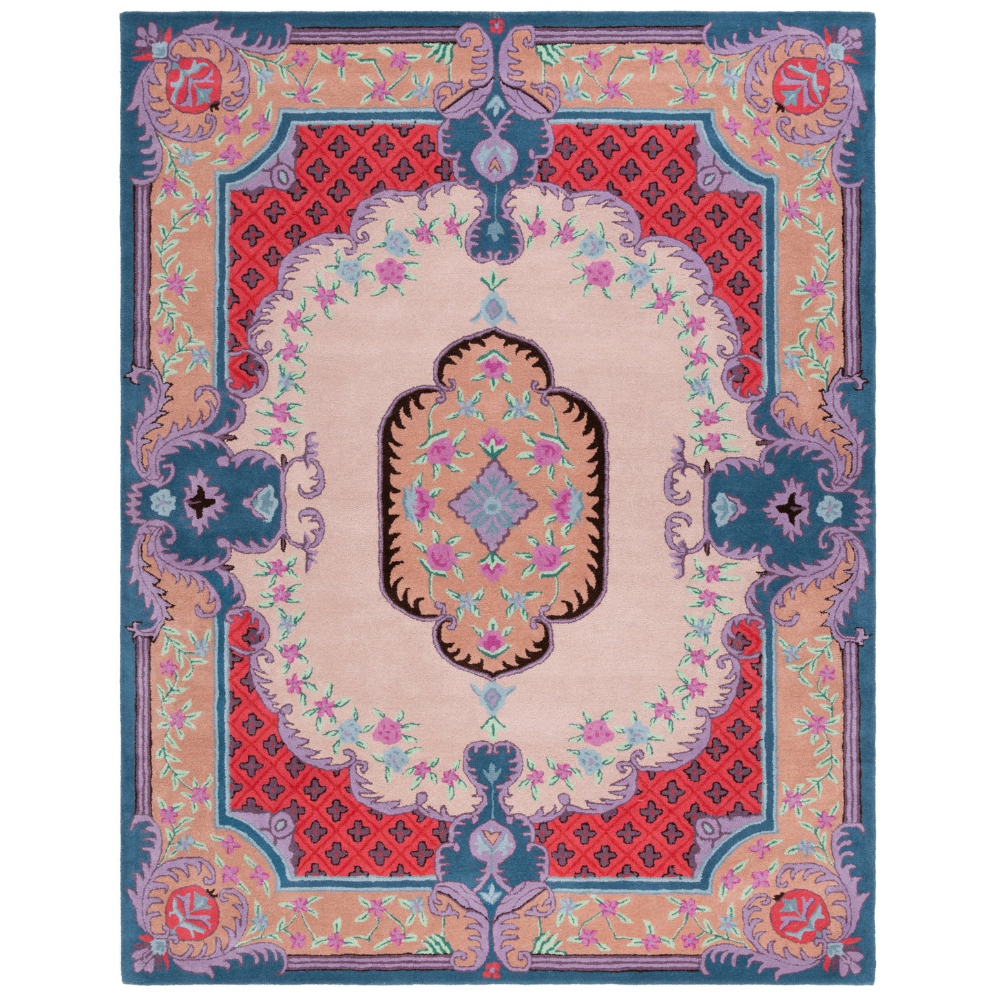 SAFAVIEH Handmade Bellagio Tatevik Oriental Medallion Wool Rug