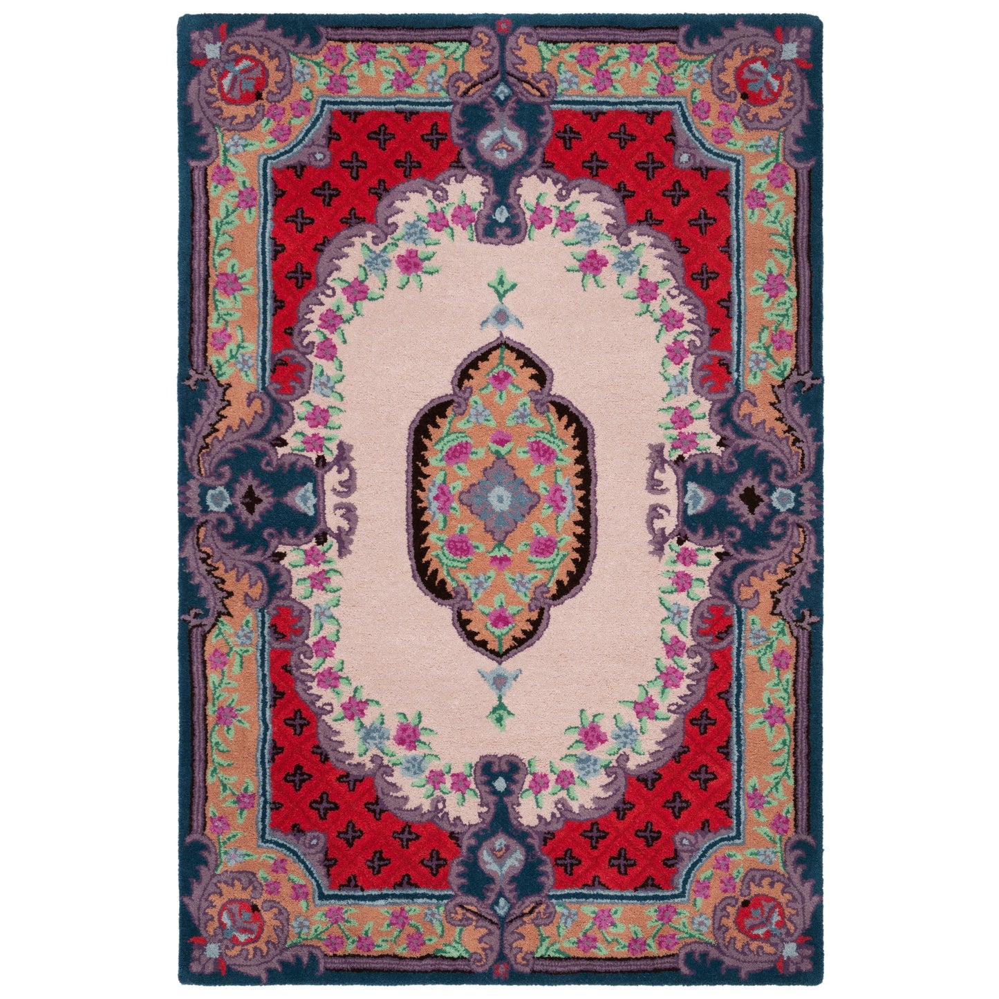 SAFAVIEH Handmade Bellagio Tatevik Oriental Medallion Wool Rug
