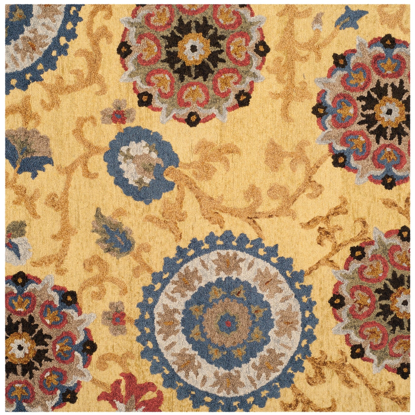 SAFAVIEH Handmade Blossom Maaret Modern Floral Wool Rug
