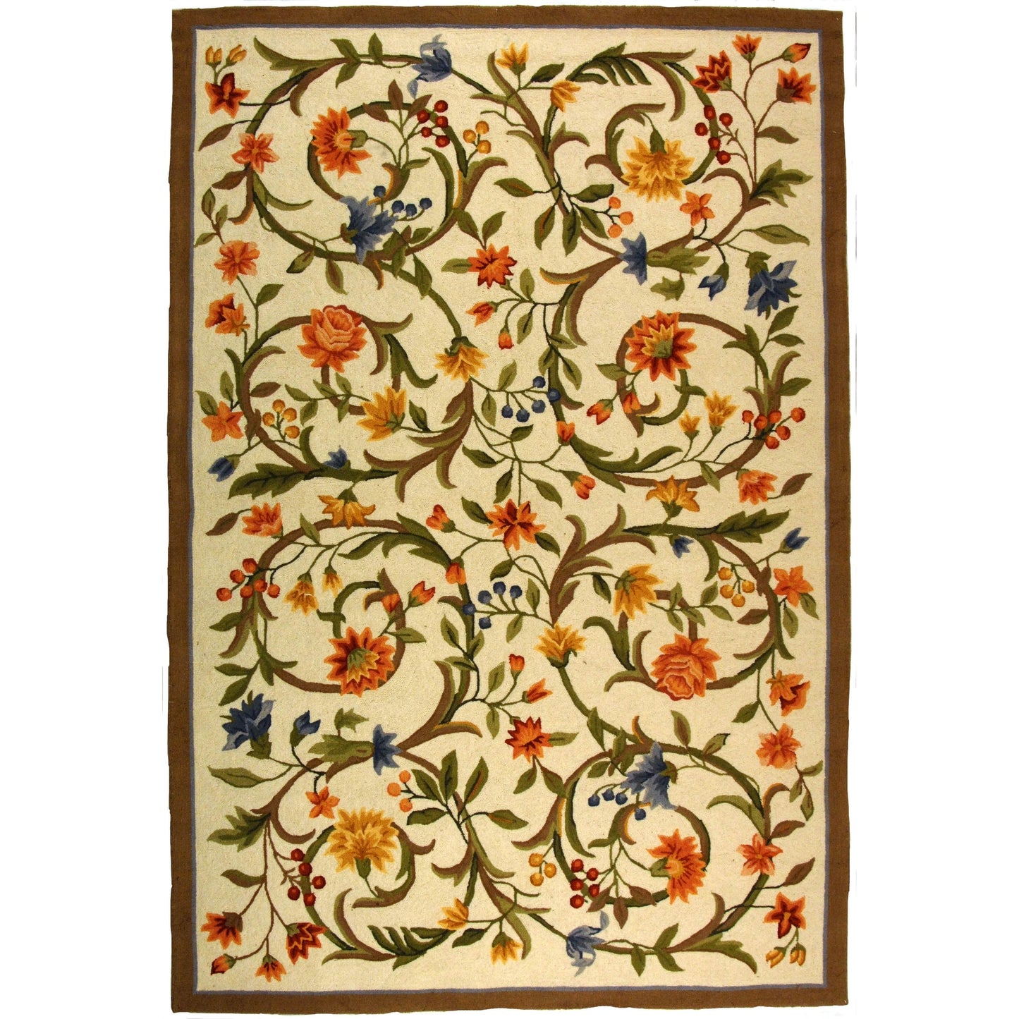 SAFAVIEH Handmade Chelsea Jacomine French Country Floral Scroll Wool