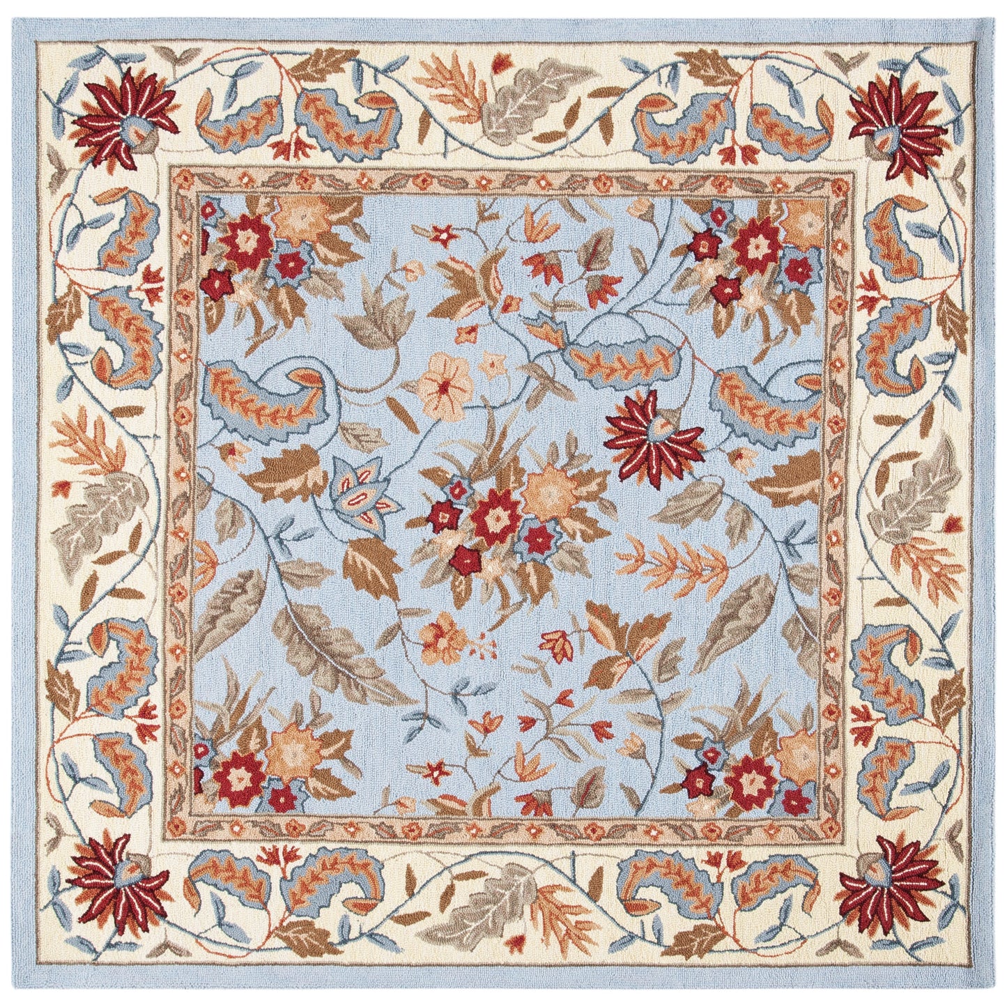 SAFAVIEH Handmade Chelsea Malda French Country Floral Wool Rug
