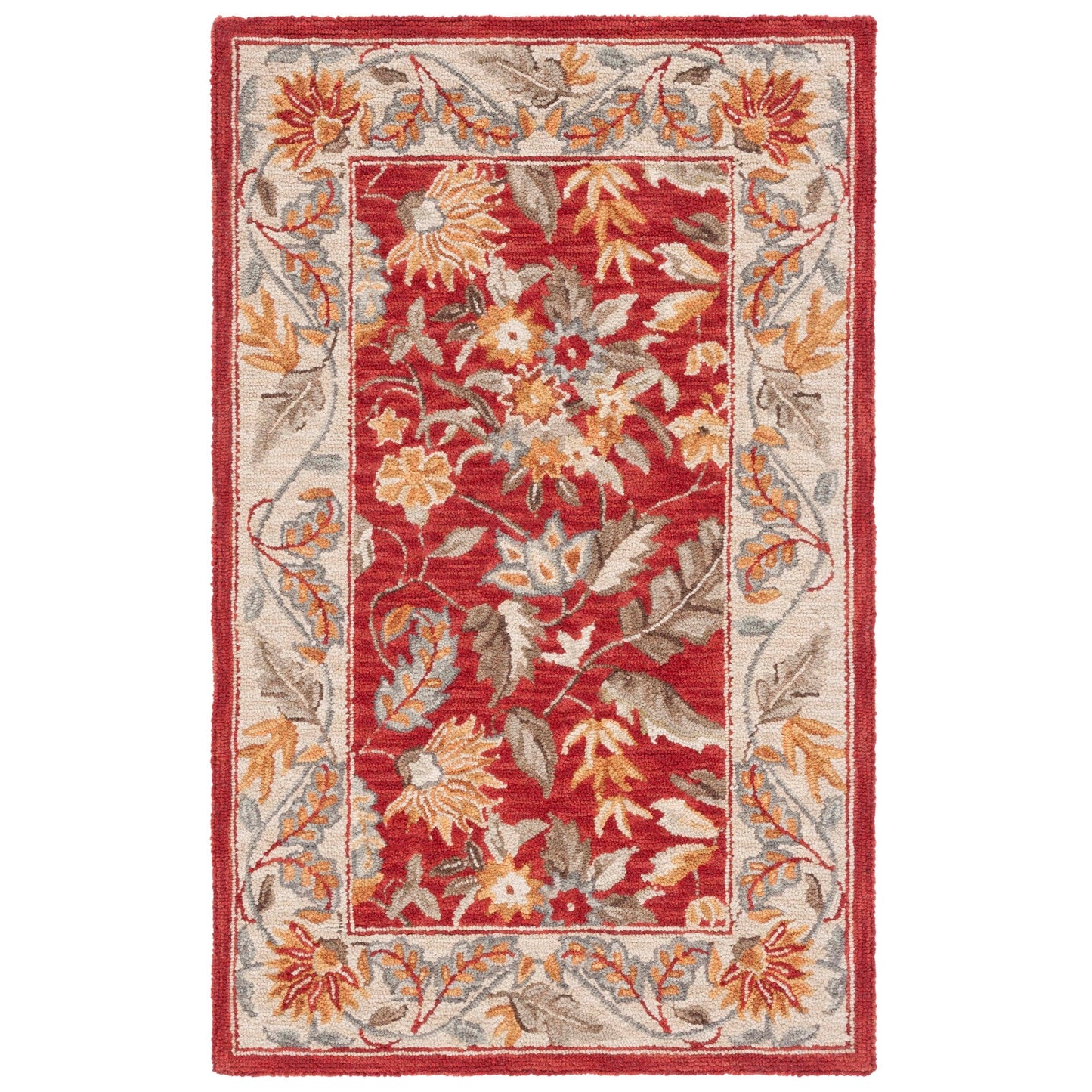 SAFAVIEH Handmade Chelsea Malda French Country Floral Wool Rug