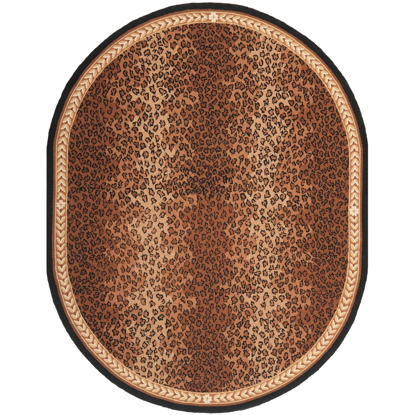 SAFAVIEH Handmade Chelsea Solar Garden Leopard French Country Wool Rug