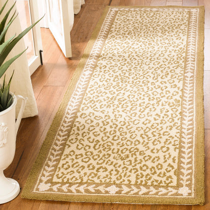 SAFAVIEH Handmade Chelsea Solar Garden Leopard French Country Wool Rug