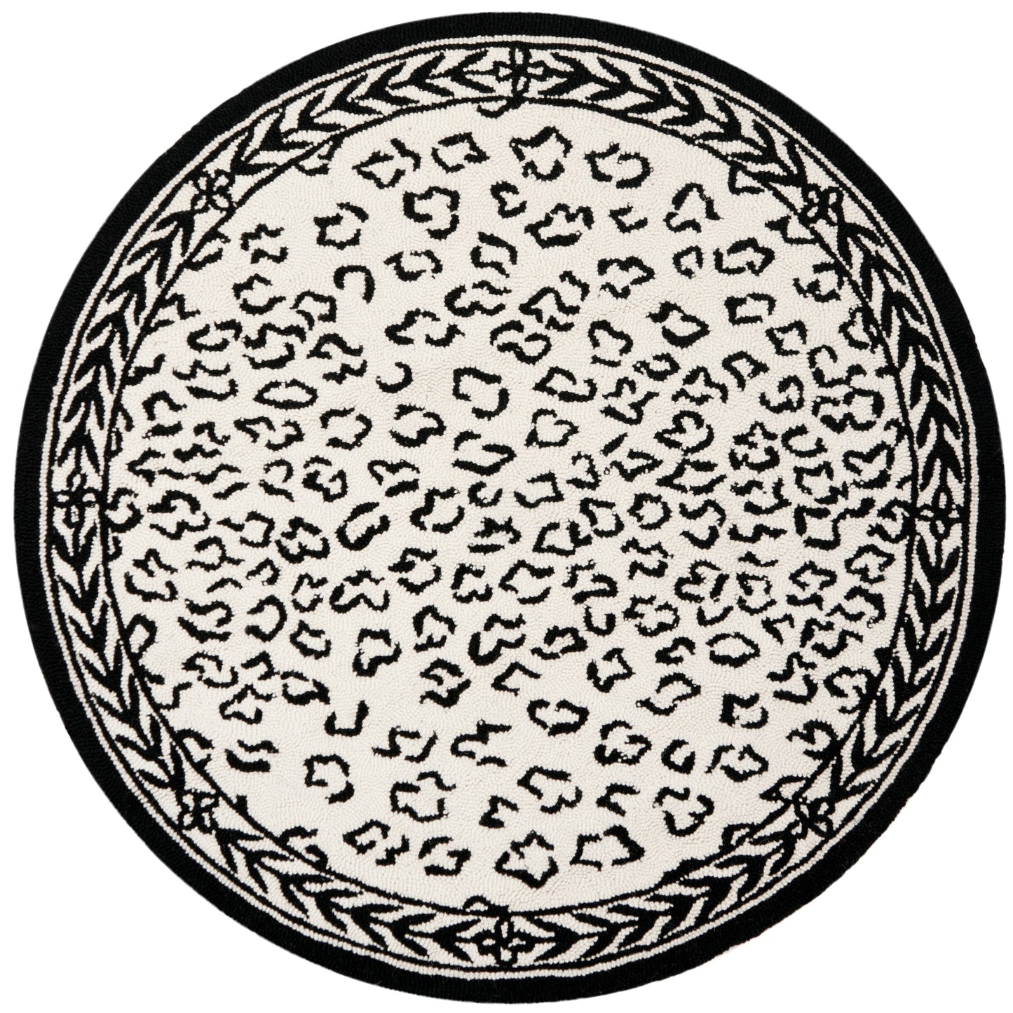 SAFAVIEH Handmade Chelsea Solar Garden Leopard French Country Wool Rug