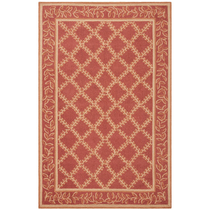 SAFAVIEH Handmade Chelsea Sunstripe Trellis French Country Wool Rug