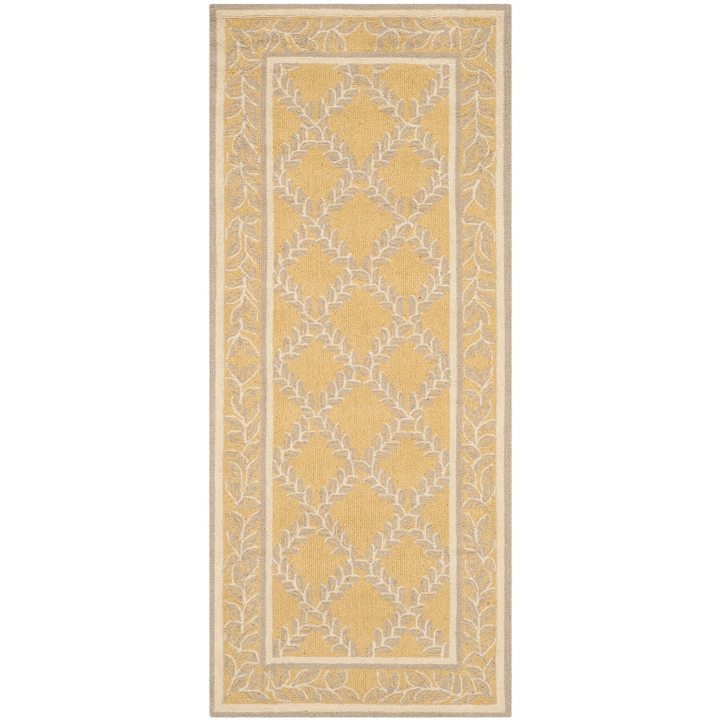 SAFAVIEH Handmade Chelsea Sunstripe Trellis French Country Wool Rug