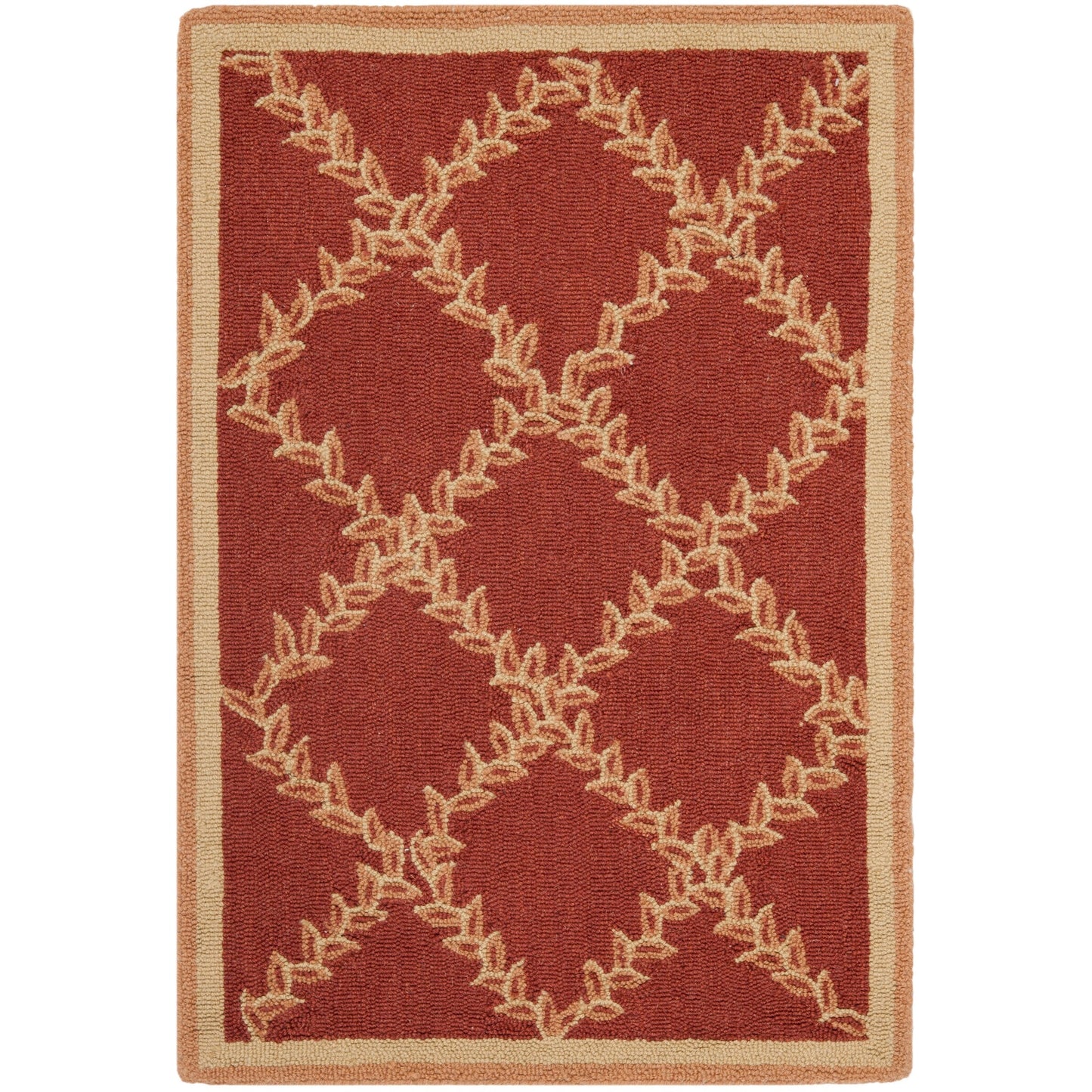SAFAVIEH Handmade Chelsea Sunstripe Trellis French Country Wool Rug