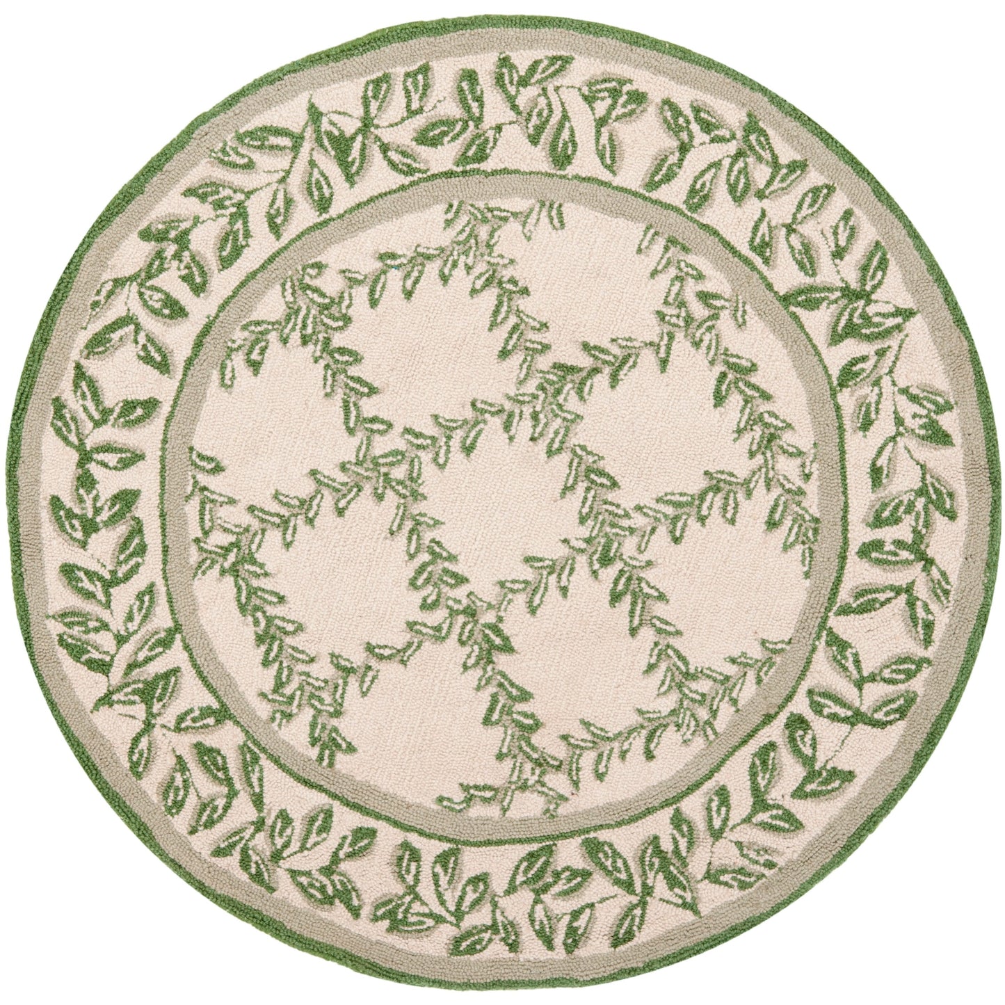 SAFAVIEH Handmade Chelsea Sunstripe Trellis French Country Wool Rug