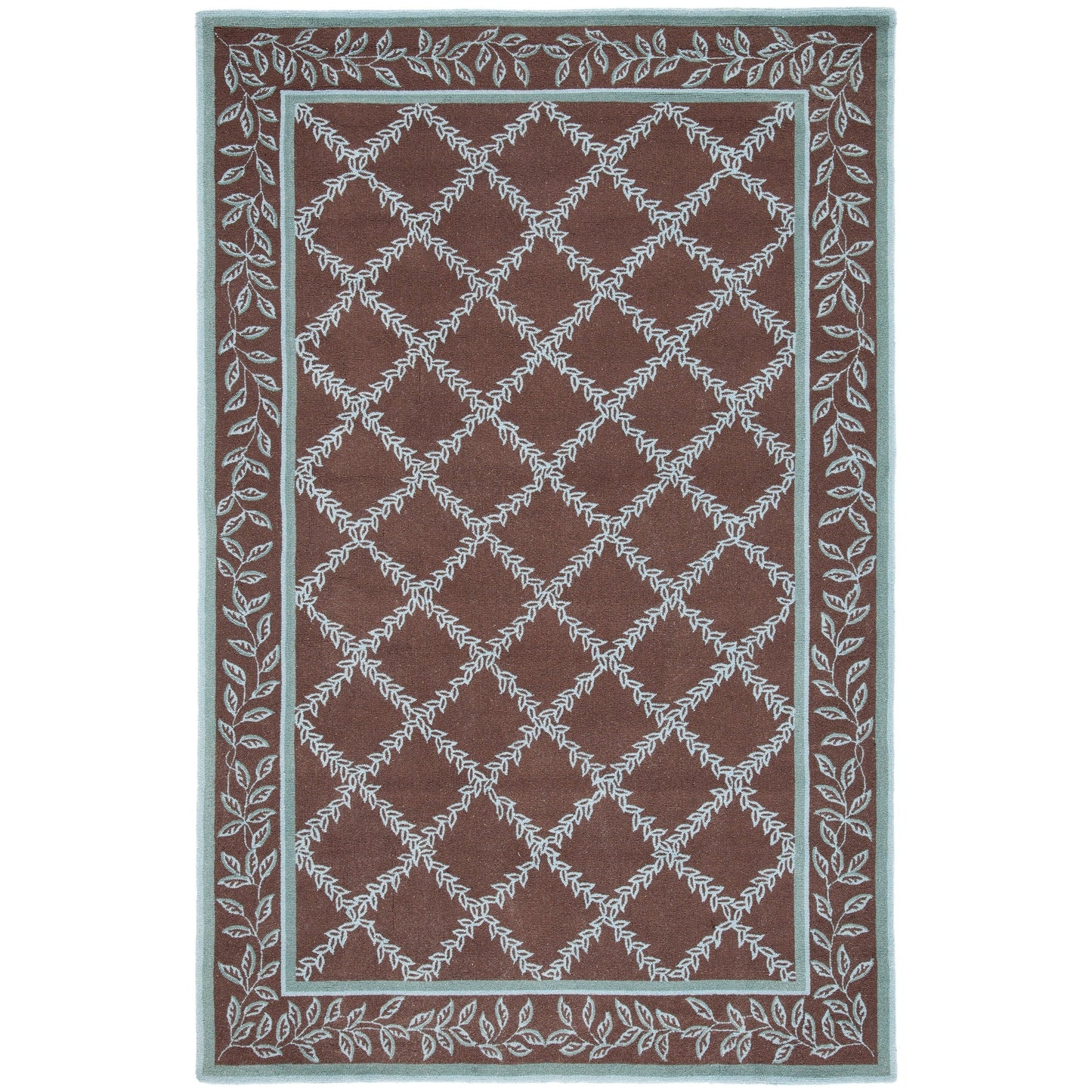 SAFAVIEH Handmade Chelsea Sunstripe Trellis French Country Wool Rug