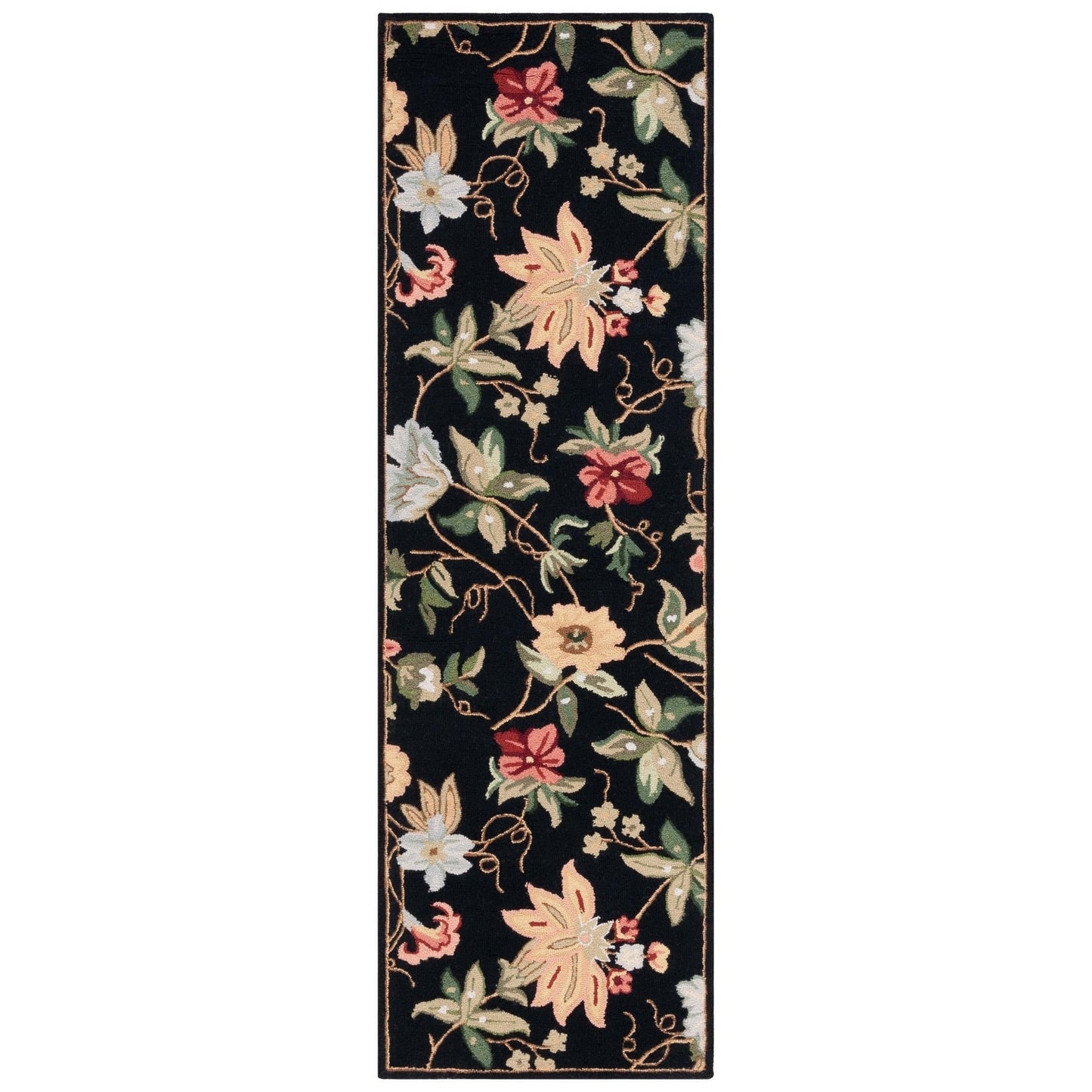 SAFAVIEH Handmade Chelsea Yauhenia French Country Floral Wool Rug
