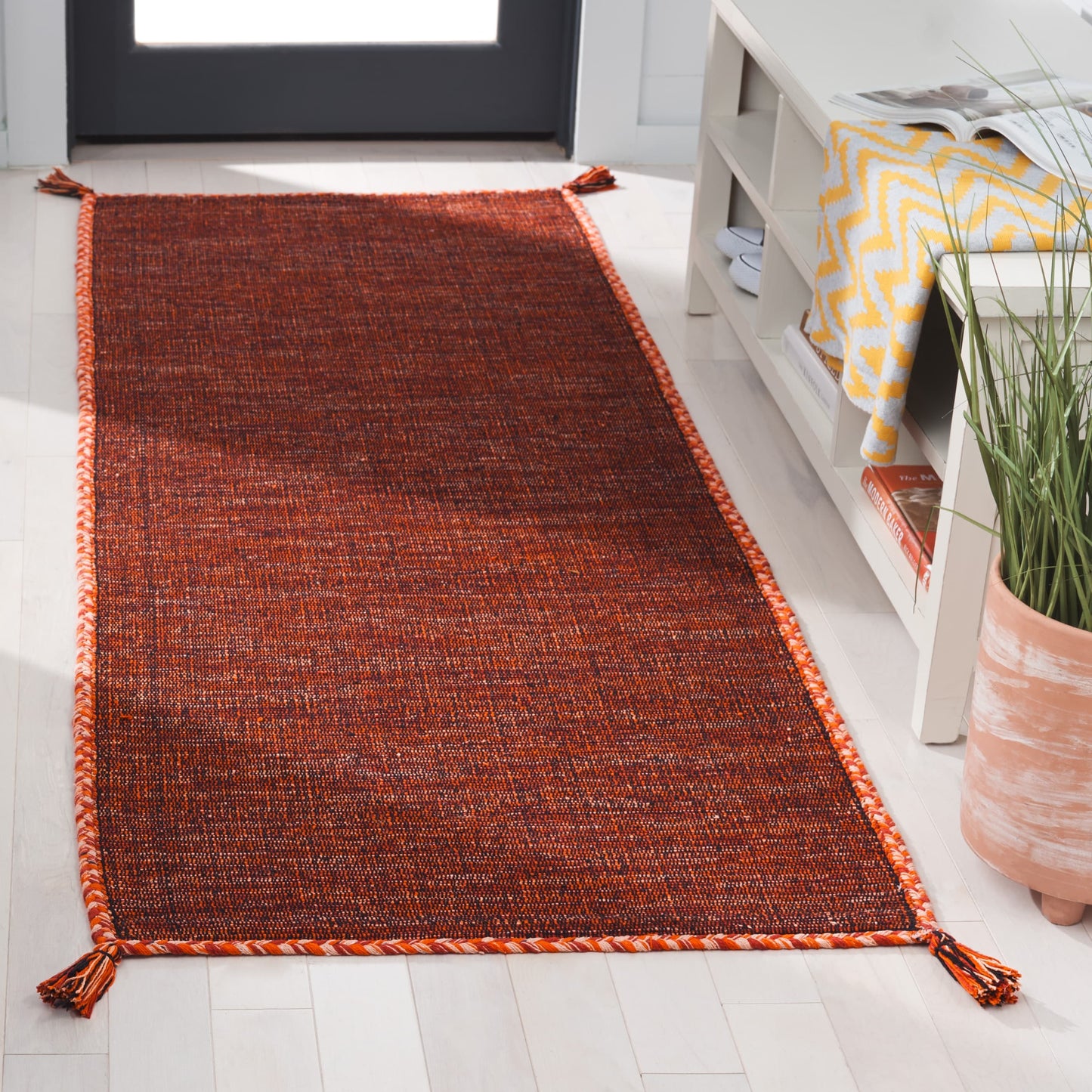 SAFAVIEH Handmade Flatweave Montauk Jahi Plaid Casual Cotton Rug