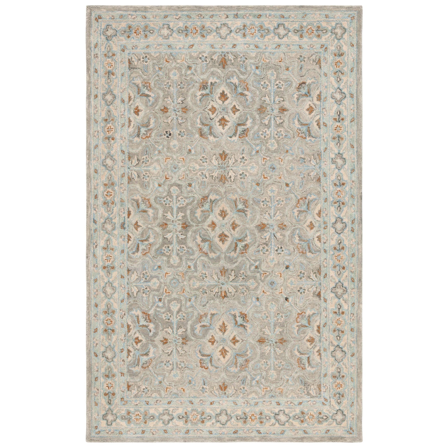 SAFAVIEH Handmade Heritage Damask Traditional Wool Rug
