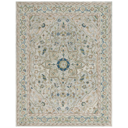 SAFAVIEH Handmade Heritage Damask Traditional Wool Rug