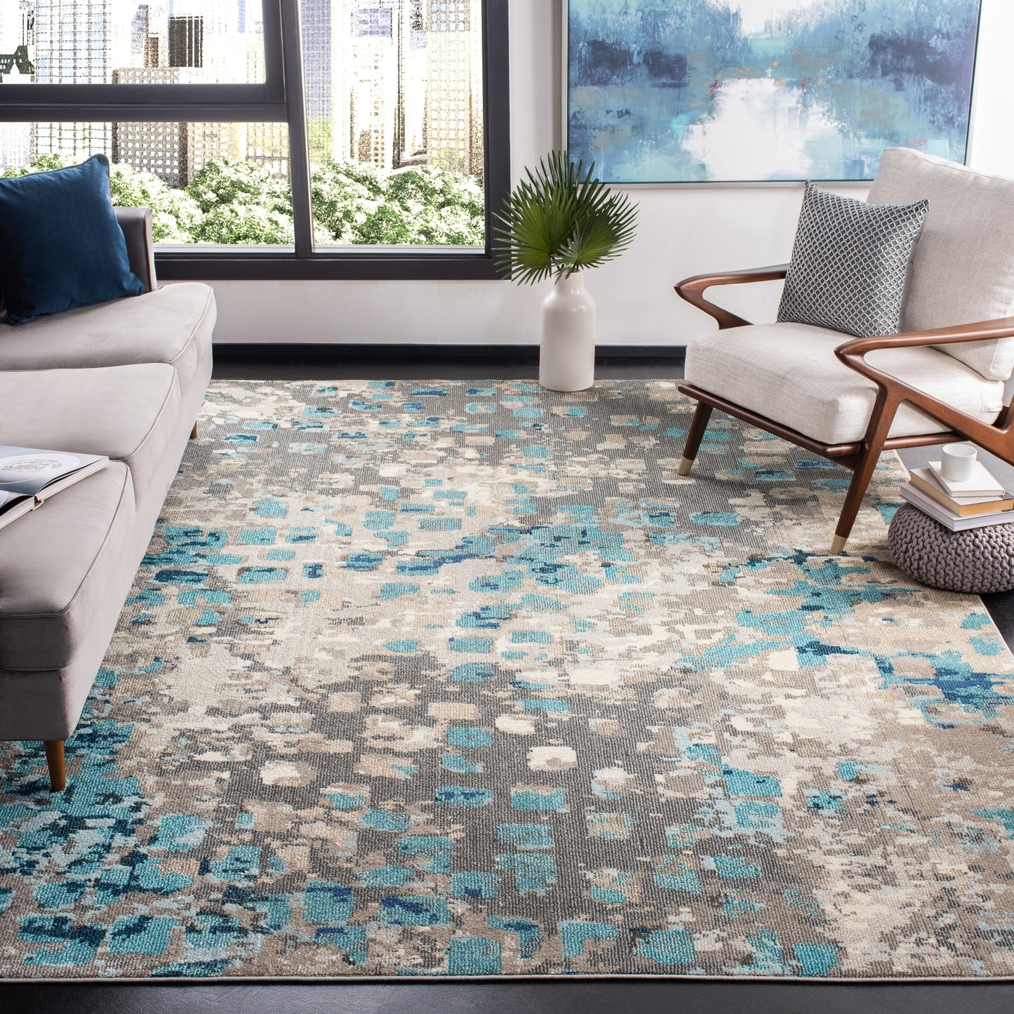 SAFAVIEH Madison Cherie Modern Abstract Watercolor Rug
