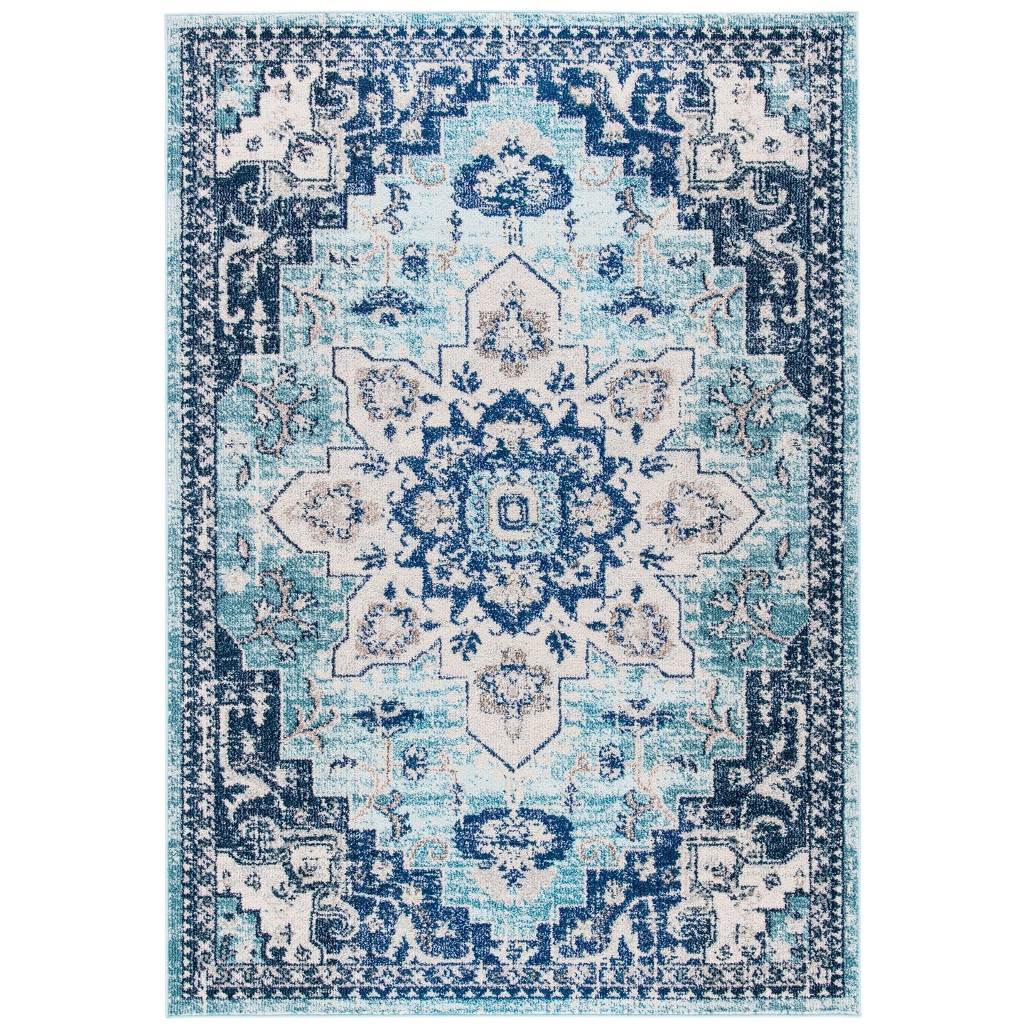 SAFAVIEH Madison Katelijne Boho Medallion Distressed Area Rug