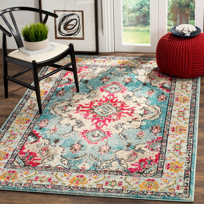 SAFAVIEH Monaco Oceane Boho Medallion Distressed Area Rug