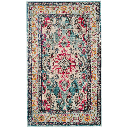 SAFAVIEH Monaco Oceane Boho Medallion Distressed Area Rug