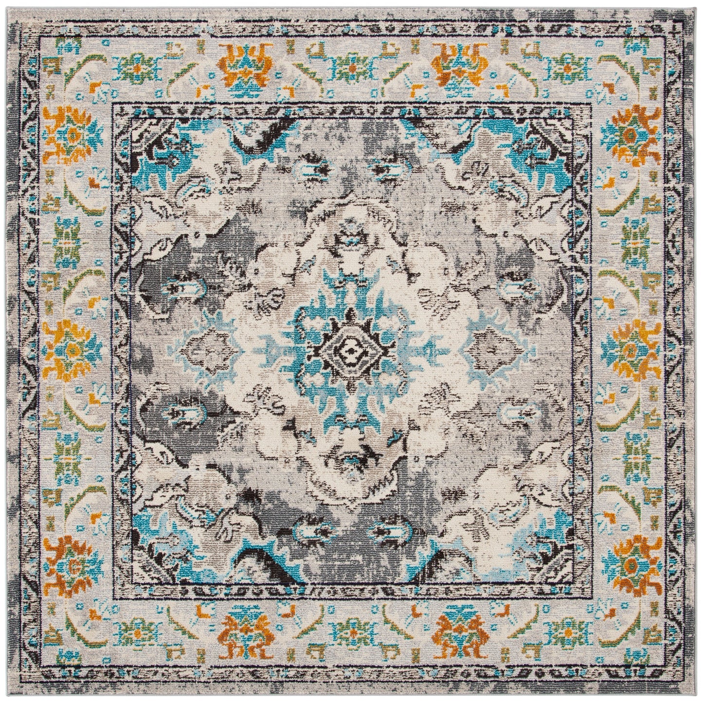 SAFAVIEH Monaco Oceane Boho Medallion Distressed Area Rug