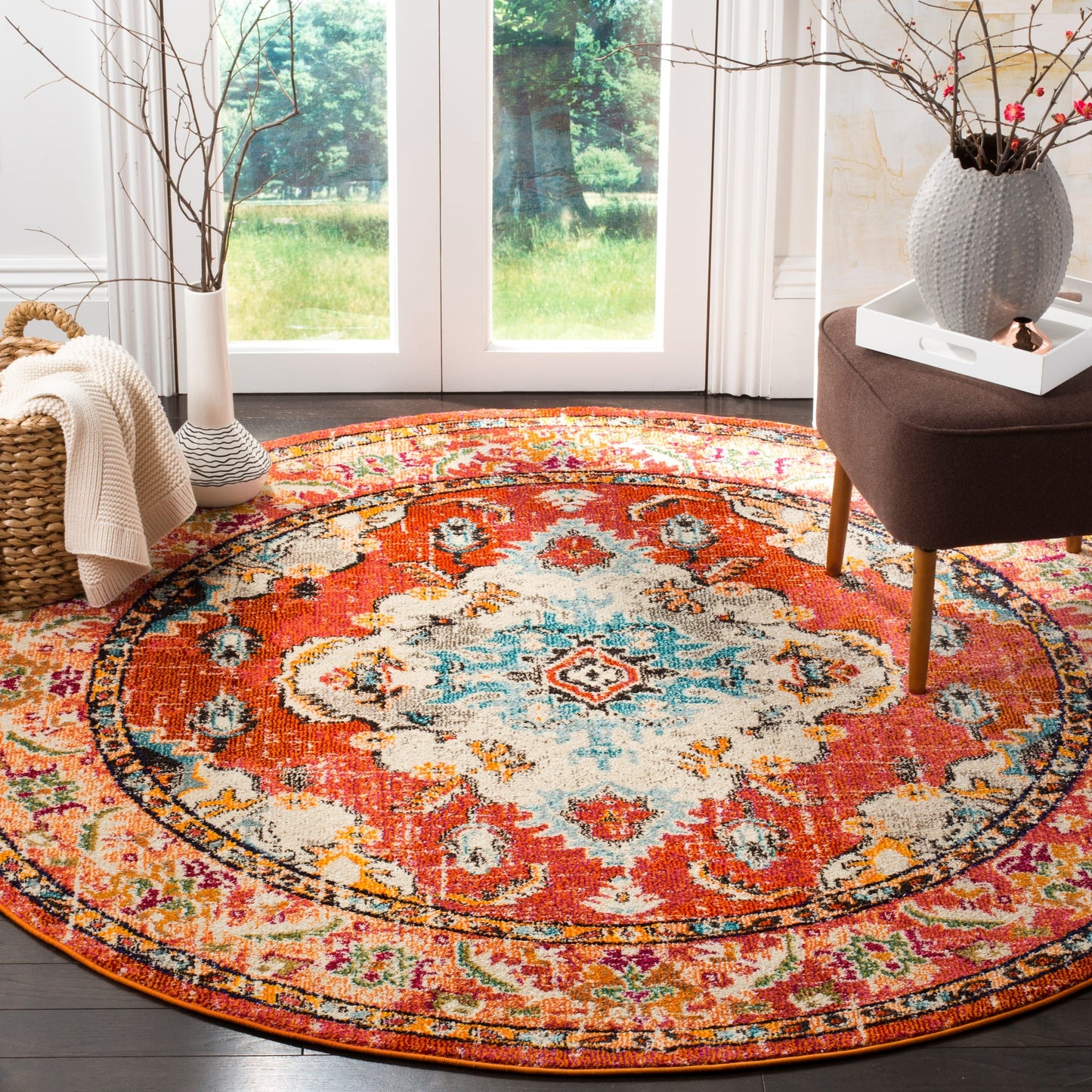 SAFAVIEH Monaco Oceane Boho Medallion Distressed Area Rug