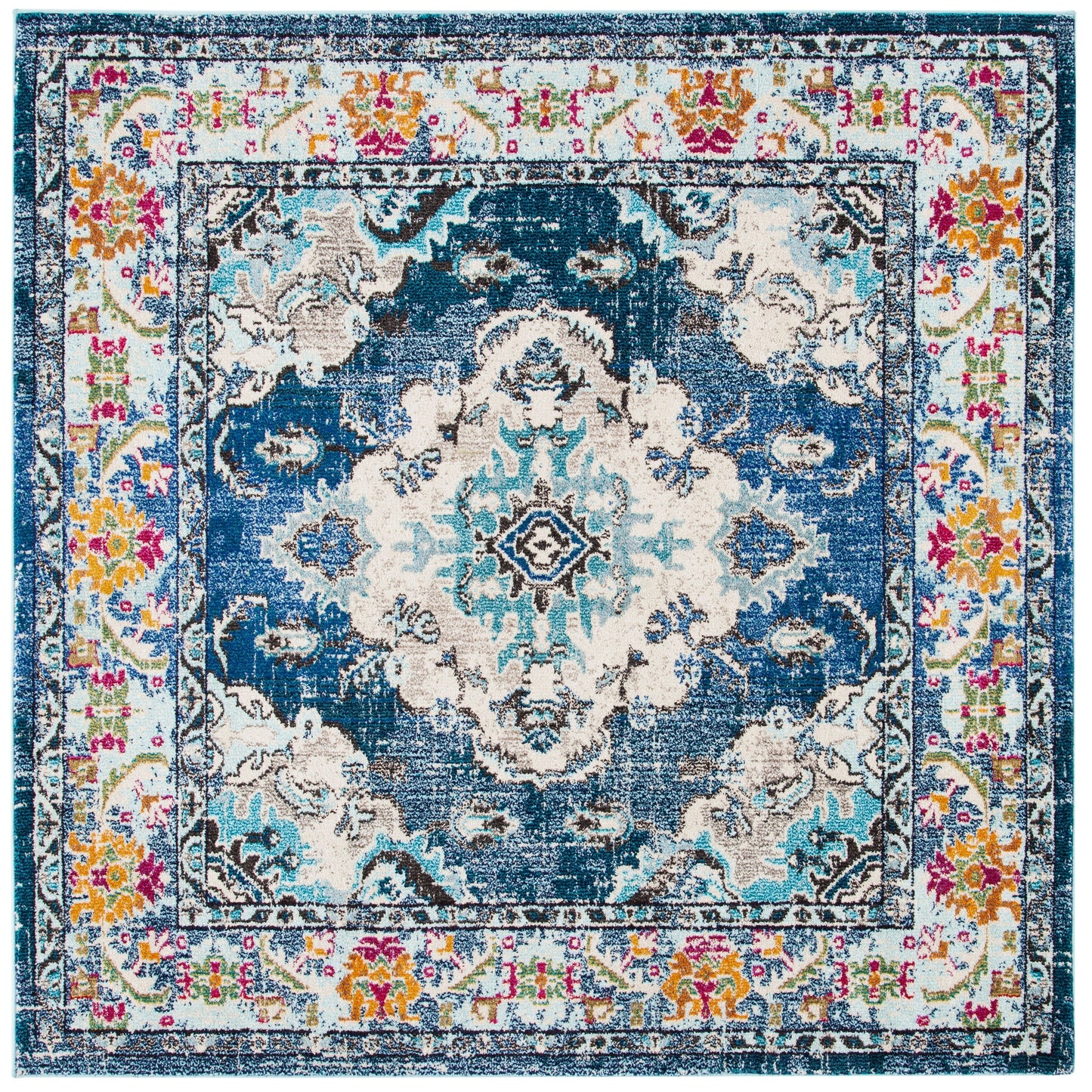 SAFAVIEH Monaco Oceane Boho Medallion Distressed Area Rug
