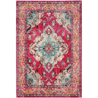 SAFAVIEH Monaco Oceane Boho Medallion Distressed Area Rug