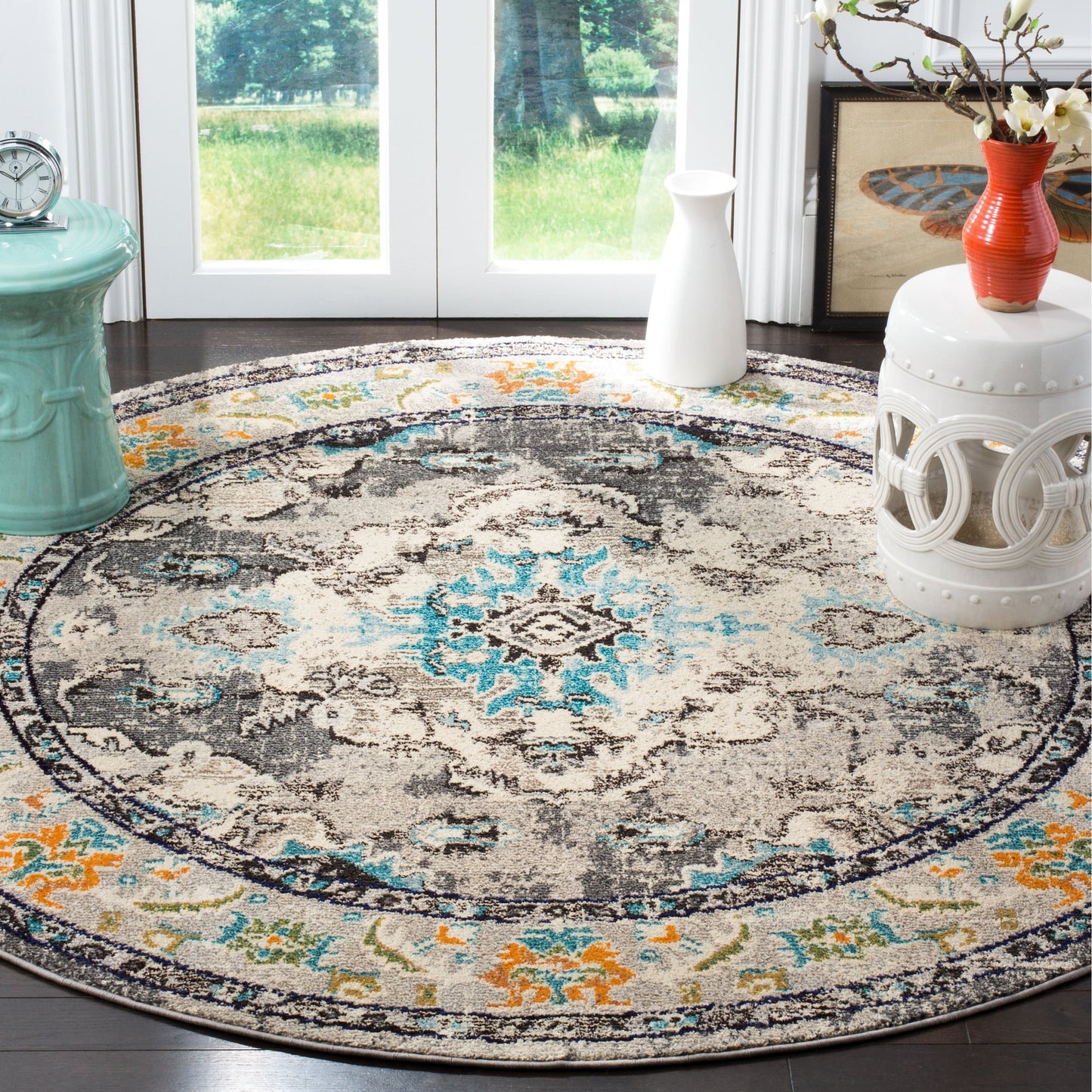 SAFAVIEH Monaco Oceane Boho Medallion Distressed Area Rug