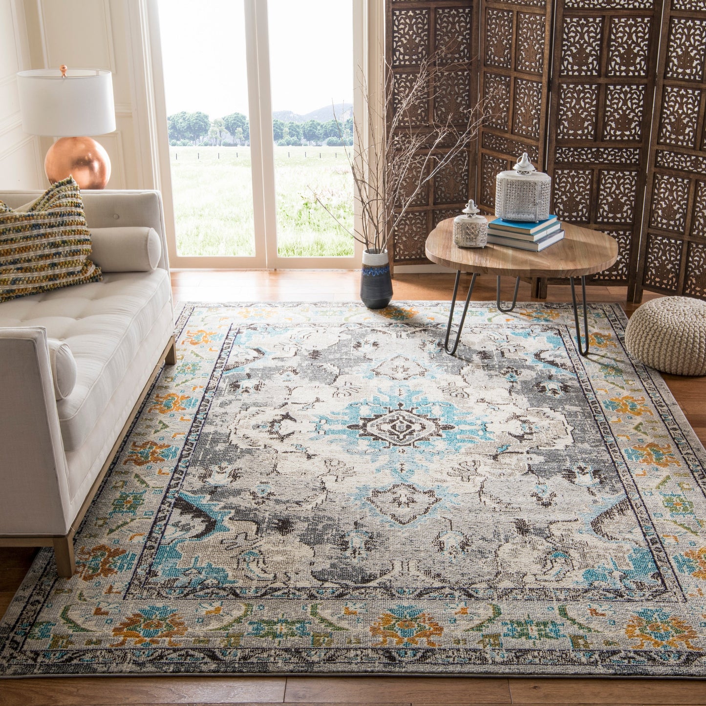 SAFAVIEH Monaco Oceane Boho Medallion Distressed Area Rug