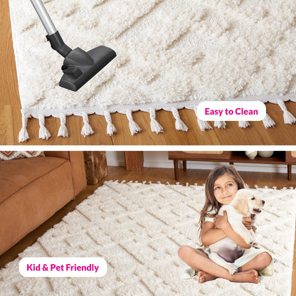 SAFAVIEH Moroccan Tassel Shag Delores 2-inch Thick Rug