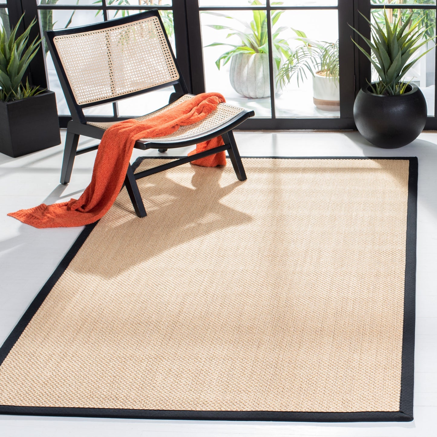 SAFAVIEH Natural Fiber Venus Casual Border Sisal Rug