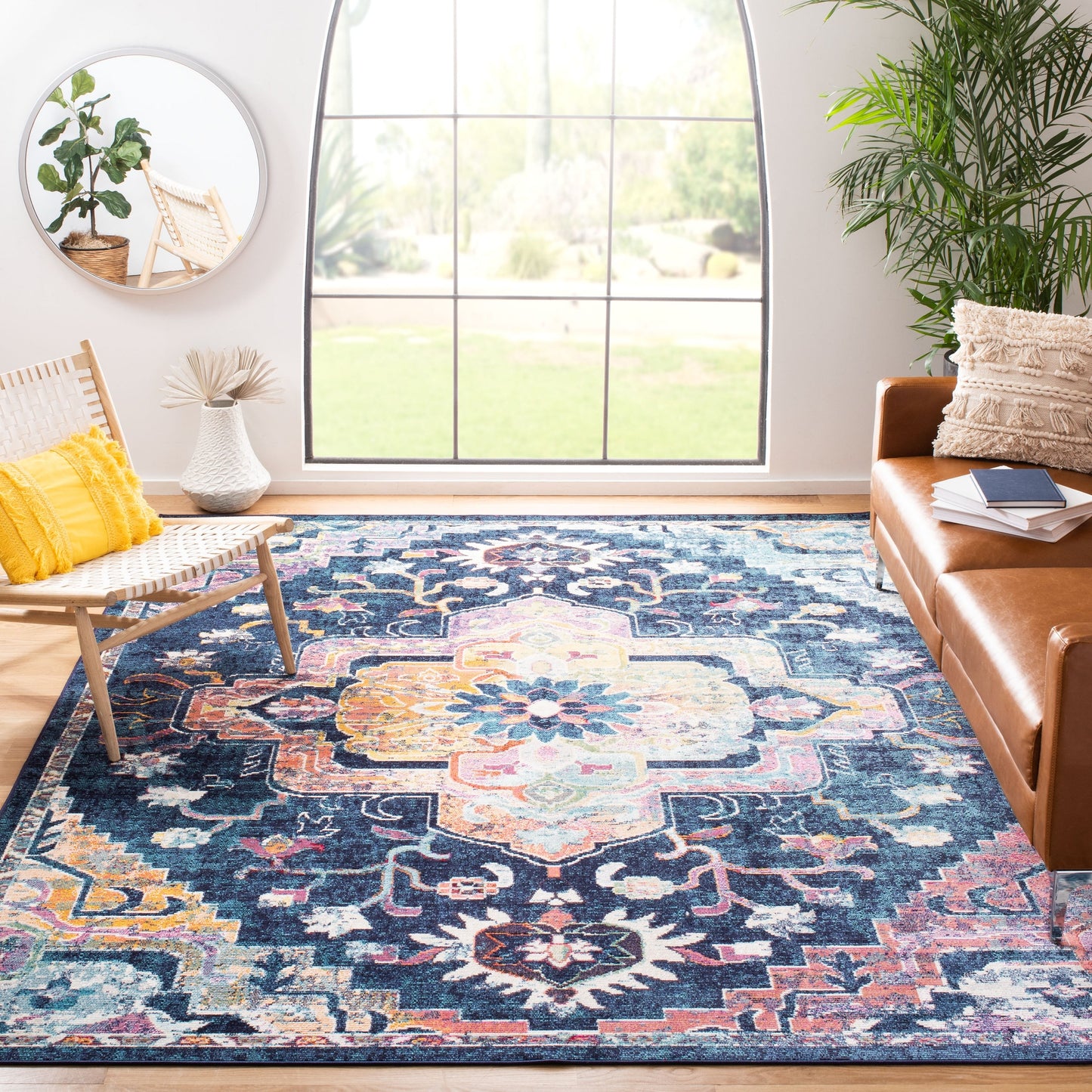 SAFAVIEH, Crystal Naimat Vintage Boho Medallion Rug